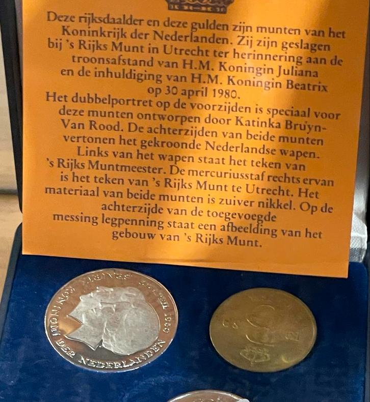 Munt Setje Juliana Beatrix 1980, Postzegels en Munten, Munten | Nederland, Setje, Overige waardes, Koningin Juliana, Ophalen of Verzenden
