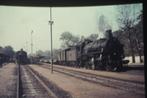 Hongarije MAV dia stoomloc locomotief loc met goederentrein, Ophalen of Verzenden, Gebruikt, Trein, Kaart of Prent