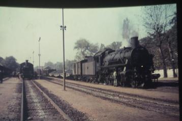 Hongarije MAV dia stoomloc locomotief loc met goederentrein beschikbaar voor biedingen