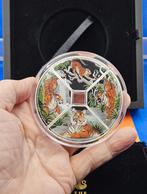 (AL-01) TUVALU  OUADRANT YEAR OF THE TIGER 2022 4x ONE OUNCE, Ophalen of Verzenden, Setje, Zilver