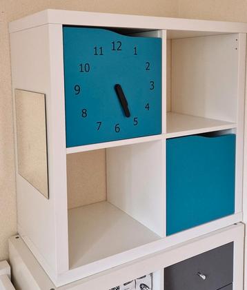 Ikea Kallax kast wit-blauw