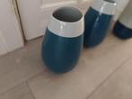 Coco Maison vaas / pot petrol en gebroken wit, Ophalen, Blauw, Aardewerk of Porselein, Zo goed als nieuw