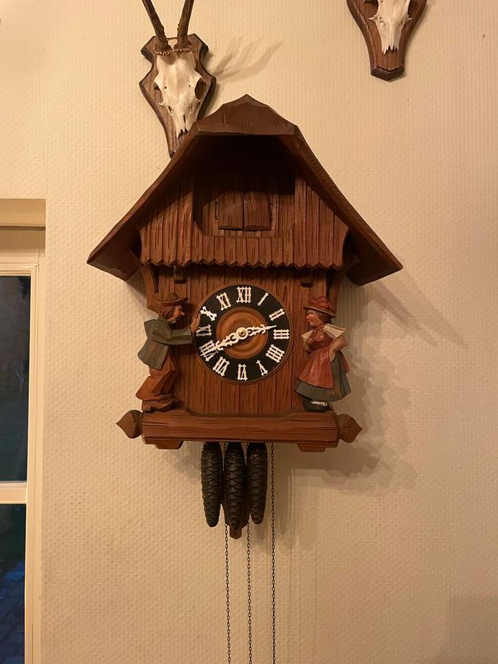 Mega Chalet Koekoeksklok met Melodie, Antiek en Kunst, Antiek | Klokken, Ophalen of Verzenden