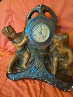 Brocante beeld met klok, Antiek en Kunst, Curiosa en Brocante, Ophalen of Verzenden