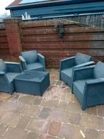 loungeset tuinstoelen, Tuin en Terras, Tuinsets en Loungesets, Ophalen, 4 zitplaatsen, Kunststof, Gebruikt