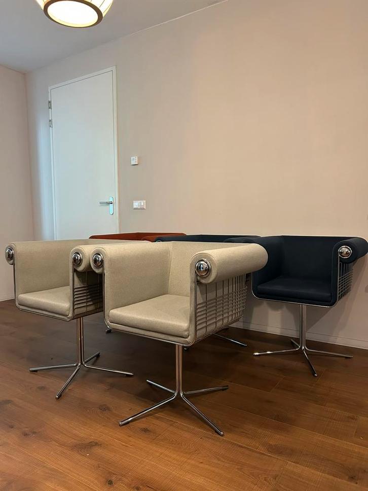 5x designer eetkamerstoelen of bureaustoelen, Huis en Inrichting, Stoelen, Zo goed als nieuw, Metaal, Overige kleuren, Ophalen of Verzenden