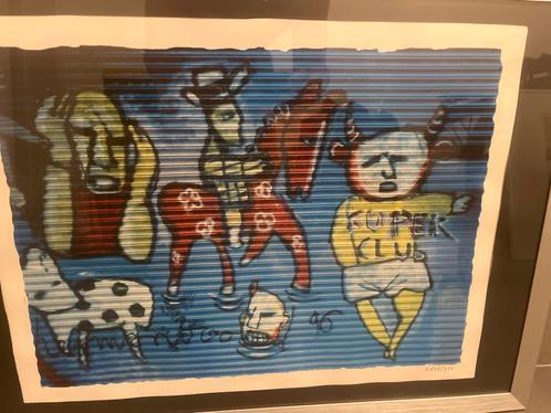 Herman Brood Zeefdruk '96 - Gesigneerd & Ingelijst, Antiek en Kunst, Kunst | Litho's en Zeefdrukken, Ophalen of Verzenden