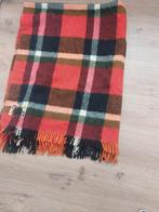 vintage deken, plaid, wol, oranje, Gebruikt, Ophalen of Verzenden, X, X