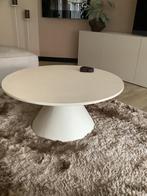 Salontafel Sep in beige betonlook, doorsnede 90 cm, Ophalen, 50 tot 100 cm, Rond, 50 tot 100 cm