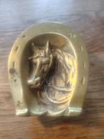 Koperen asbak met paardenkop in hoefijzervorm., Antiek en Kunst, Ophalen of Verzenden