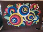 Vintage Wandkleed met Bloemen, Ophalen, 50 tot 100 cm, Zwart, 50 tot 100 cm