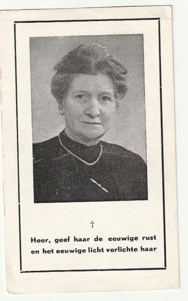 Maria VONDENHOFF Offermans Herzogenrath Kerkrade 1955 foto, Verzamelen, Bidprentjes en Rouwkaarten, Bidprentje, Verzenden