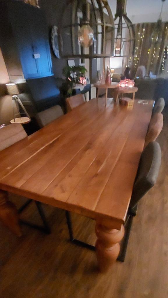 Eiken eettafel, Huis en Inrichting, Tafels | Eettafels, Gebruikt, 100 tot 150 cm, 200 cm of meer, Vijf personen of meer, Rechthoekig