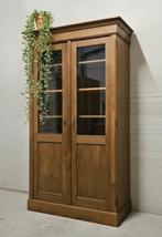 Antieke eiken XL Art Deco schoolkast vintage linnenkast kast, Ophalen of Verzenden