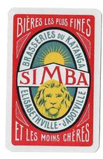 1 joker België met oude reclame Simba bier, Verzenden, Gebruikt, Speelkaart(en)