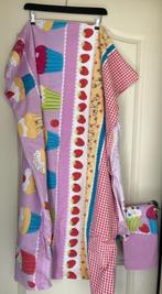 Fleurig dekbedovertrek gebakjes etc. (prijs incl. verzend), Gebruikt, Wit, Dekbedovertrek, Verzenden