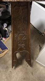 Antieke Houten Bijzettafel met Snijwerk, Ophalen