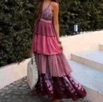 ZARA Jurk XS Volant bandjes V-HALS - NIEUW lang met laagjes, Kleding | Dames, Zara, Nieuw, Ophalen of Verzenden, H