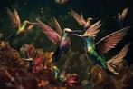 Glasschilderij Kolibri"s, Ophalen of Verzenden, Nieuw