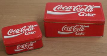 Set van 2 coca cola blikken trommels coca-cola beschikbaar voor biedingen