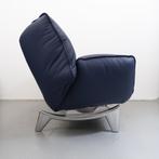 1x Leolux Tango 2-zits/192cm Bank Kobaltblauw Leer - Metaal, Niet ingevuld, Overige maten, 150 tot 200 cm, Niet ingevuld