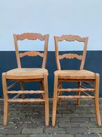2 leuke oude houten stoeltjes, Huis en Inrichting, Stoelen, Twee, Bruin, Hout, Ophalen