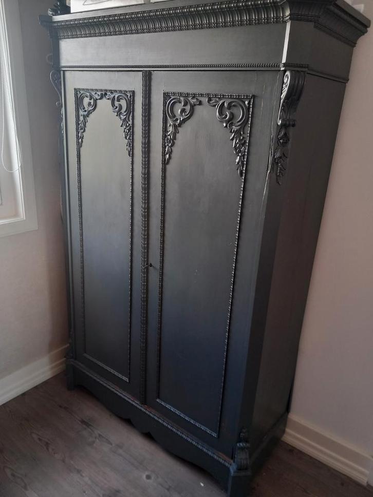 Biedermeier kast grijs, Huis en Inrichting, Kasten | Computermeubels, Zo goed als nieuw, 170 cm of meer, Ophalen