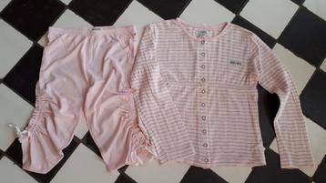 Nono setje vestje en legging als nieuw maat 122 - 128 roze beschikbaar voor biedingen