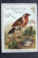 Prent Roodborst, Reclame van Houten's Cacao, Verzamelen, Gebruikt, Verzenden, Voor 1940, Dier