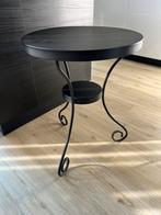 IKEA Noresund bijzet tafeltje zwart metaal, Minder dan 55 cm, Gebruikt, Metaal of Aluminium, Rond