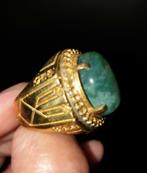 Ring maat 19 batu akik Lumut Indonesië, Ophalen of Verzenden, Zo goed als nieuw, Dame of Heer