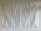 Witte stoffen katoenen banner, spandoek 120 x 80 cm, Hobby en Vrije tijd, Feestartikelen, Nieuw, Versiering, Ophalen of Verzenden