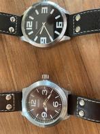 2 stuks OOZOO horloges met lederen bandjes, Staal, Polshorloge, Ophalen, Overige merken