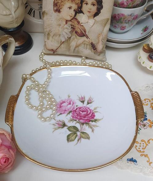 Brocante schaaltje Moos Rose/AK, Antiek en Kunst, Curiosa en Brocante, Ophalen of Verzenden