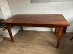 Eethoek, Huis en Inrichting, Ophalen, Gebruikt, Tafel rustiek en bankje en stoeltjes modern