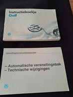 VW Golf Instructieboekje + Aanvulling - 1992, Ophalen of Verzenden