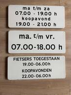 Verkeersbord onderbord met verschillende tijden, Antiek en Kunst, Curiosa en Brocante, Ophalen