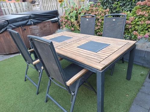 Hartman 5 delige tuinset, Tuin en Terras, Tuinsets en Loungesets, Gebruikt, Aluminium, 4 zitplaatsen, Stoel, Ophalen