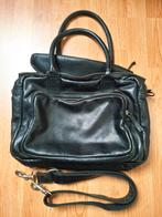 Cowboy Bag Zwarte Leren Tas, Sieraden, Tassen en Uiterlijk, Tassen | Damestassen, Ophalen of Verzenden, Gebruikt, Zwart, Handtas