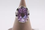 ring zilver met grote amethyst steen, Paars, Nieuw, Ophalen of Verzenden, 17 tot 18