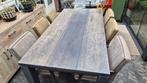 Eettafel met 6 stoelen, Huis en Inrichting, Tafels | Eettafels, Ophalen, Gebruikt, Eikenhout, 200 cm of meer