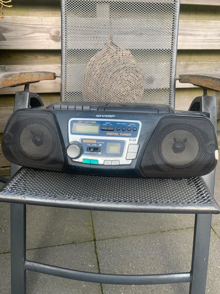 Radio met CD en Cassette - Sharp QT-CD132H, Audio, Tv en Foto, Radio's, Gebruikt, Radio, Met cd-speler, Ophalen