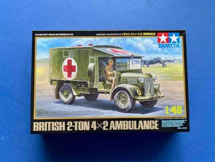 Tamiya	32605	British 2-ton 4x2 Ambulance (Austin K2/Y)	1/48, Hobby en Vrije tijd, Modelbouw | Auto's en Voertuigen, Nieuw, Auto