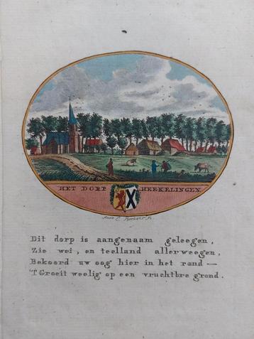14 / Heekelingen Hekelingen Spijkernisse Gravure 18e eeuw beschikbaar voor biedingen