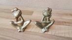 4 bronzen kikkers, Verzamelen, Dierenverzamelingen, Ophalen, Zo goed als nieuw, Reptiel of Amfibie, Beeldje of Figuurtje