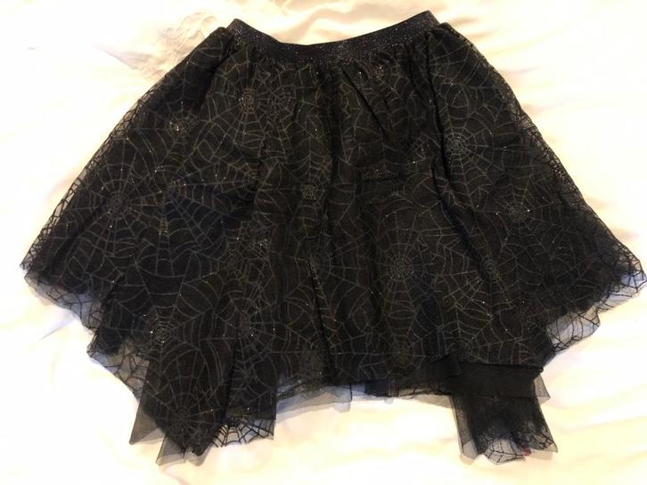 H&M halloween tule rokje spinnenwebben 128, Kinderen en Baby's, Kinderkleding | Maat 128, Zo goed als nieuw, Jurk of Rok, Ophalen of Verzenden
