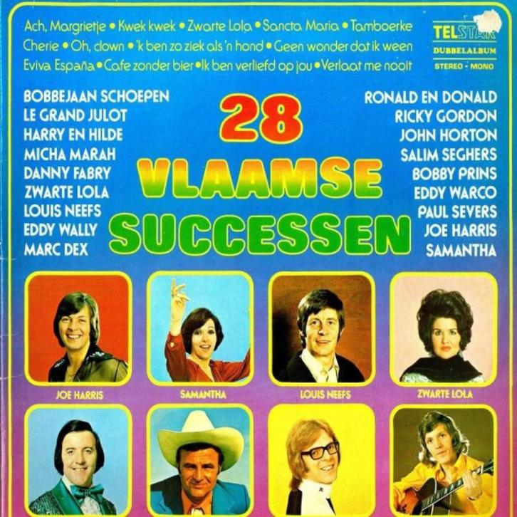 28 Vlaamse Successen Telstar 2LP  Originele 2 LP, Cd's en Dvd's, Vinyl | Nederlandstalig, Nieuw in verpakking, Levenslied of Smartlap