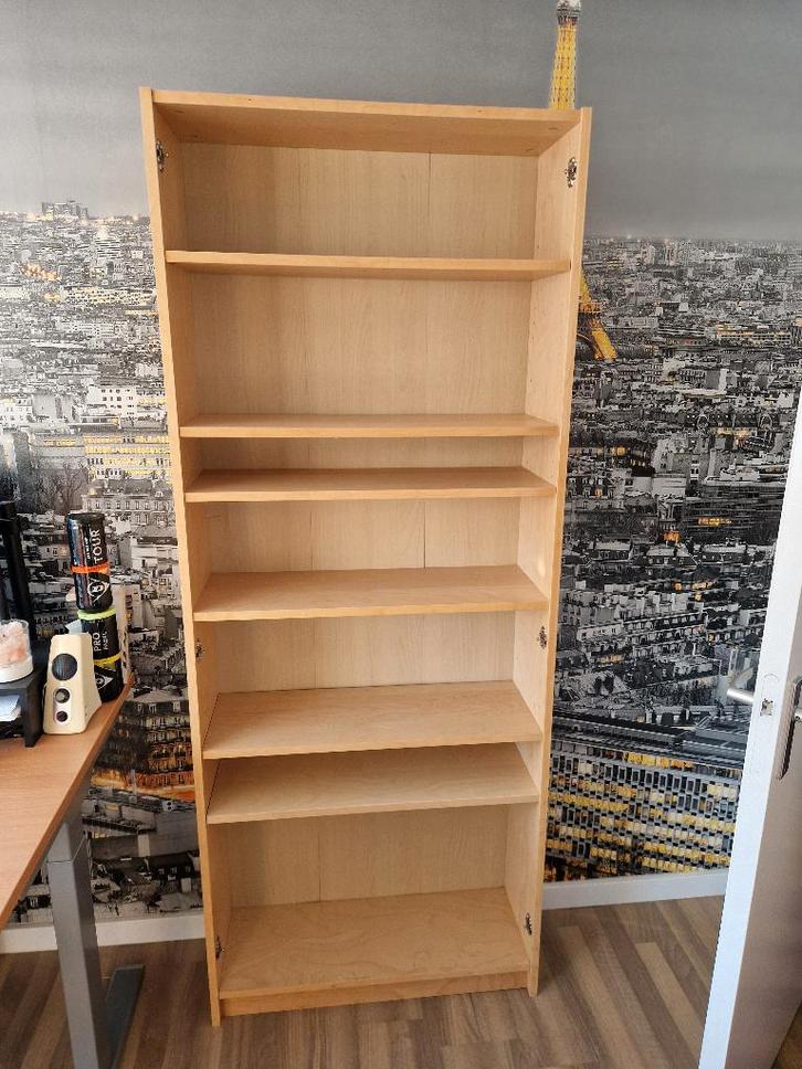 Ikea Billy berken boekenkast, Huis en Inrichting, Kasten | Boekenkasten, Gebruikt, 50 tot 100 cm, 200 cm of meer, 25 tot 50 cm