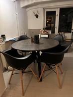 Ronde Eettafel ikea mariedamm met stoelen, Ophalen, Zo goed als nieuw, Rond, 100 tot 150 cm