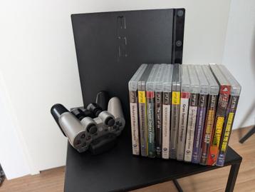 PlayStation 3 met 2 controllers en 12 games beschikbaar voor biedingen